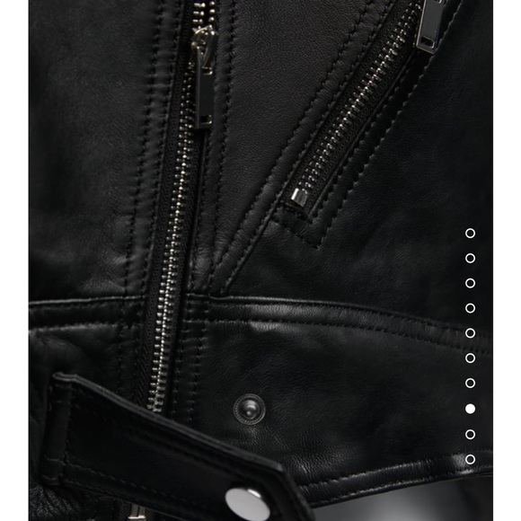 Zara  cropped genuine leather jacket LIMITED EDITION - Picture 6 of 12